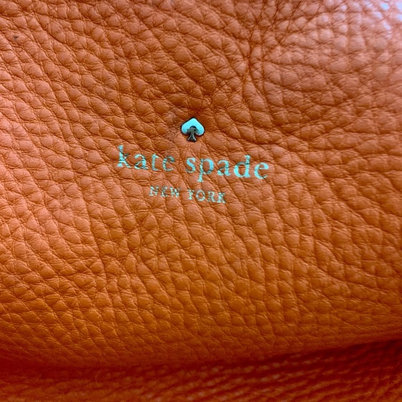 Kate spade leather orange crossbody purse - Picture 9 of 11